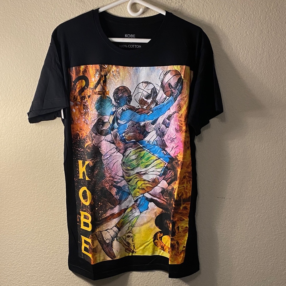 Black Graphic Basketball Print Short Sleeve Tee - Black